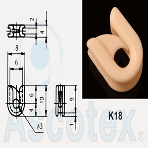 Móc Sứ Ceramic dẫn hướng trung tâm Ceramic Centre Hook Guide K18